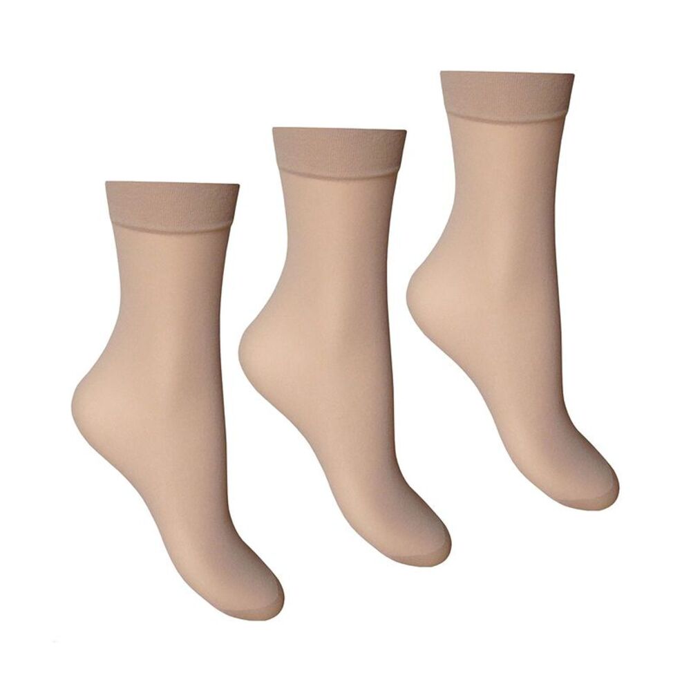 Joanna Gray Womens/Ladies Anklets (3 Pairs) / Honey